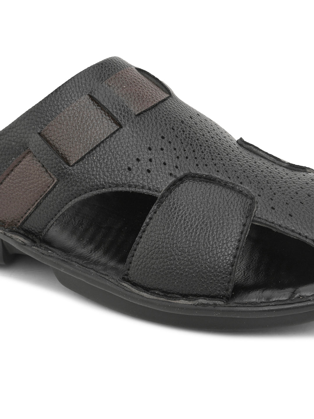 Zuuvo Step Leather Casual Clog Slipper Sandals for Men's | Breathable Mesh Sandal with Soft Sole | Casual Look for Men's | 2 Color option