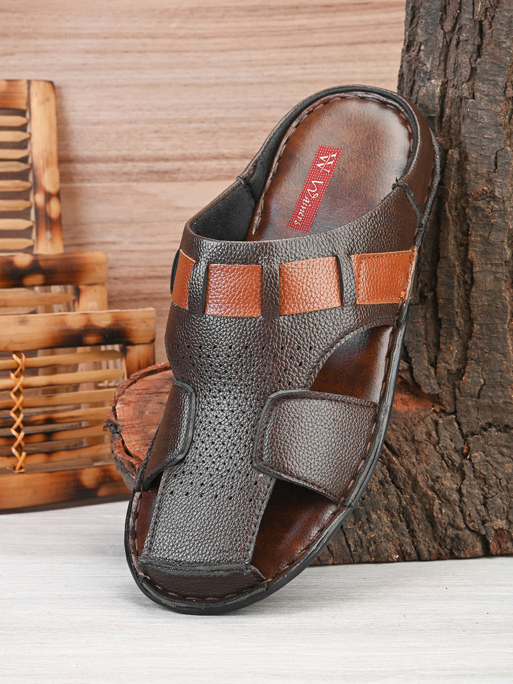 Zuuvo Step Leather Casual Clog Slipper Sandals for Men's | Breathable Mesh Sandal with Soft Sole | Casual Look for Men's | 2 Color option