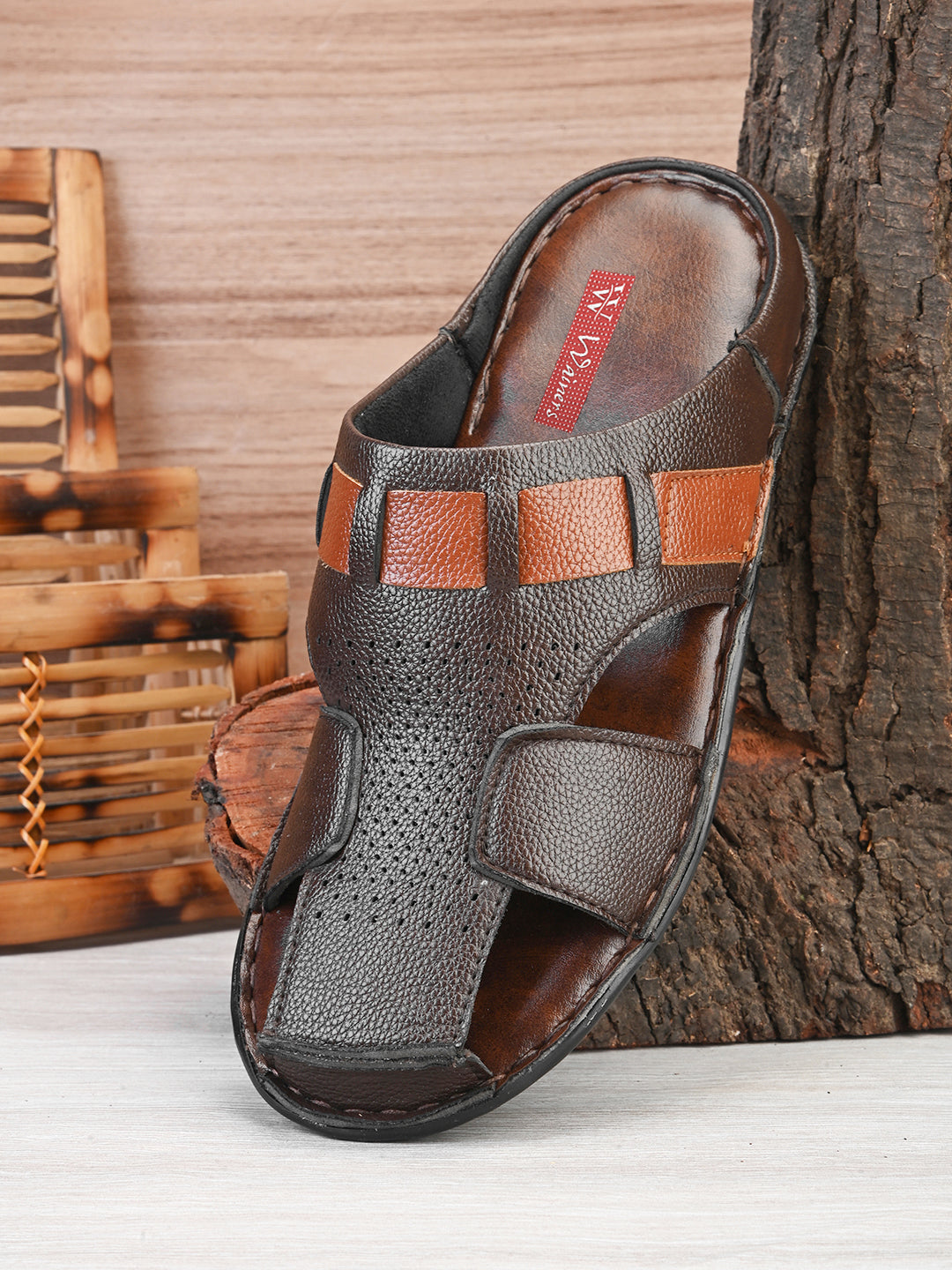 Zuuvo Step Leather Casual Clog Slipper Sandals for Men's | Breathable Mesh Sandal with Soft Sole | Casual Look for Men's | 2 Color option