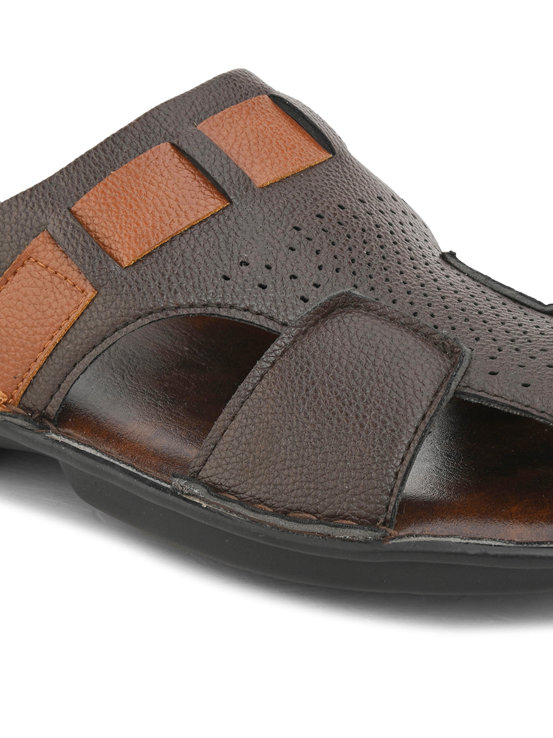 Zuuvo Step Leather Casual Clog Slipper Sandals for Men's | Breathable Mesh Sandal with Soft Sole | Casual Look for Men's | 2 Color option