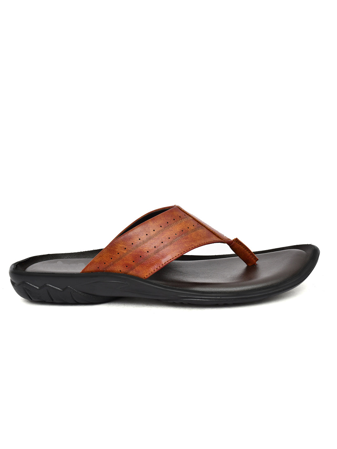 Zuuvo Men Flex Stride | Trendy Leather Slippers | Durable | Causal Wear | Sandal
