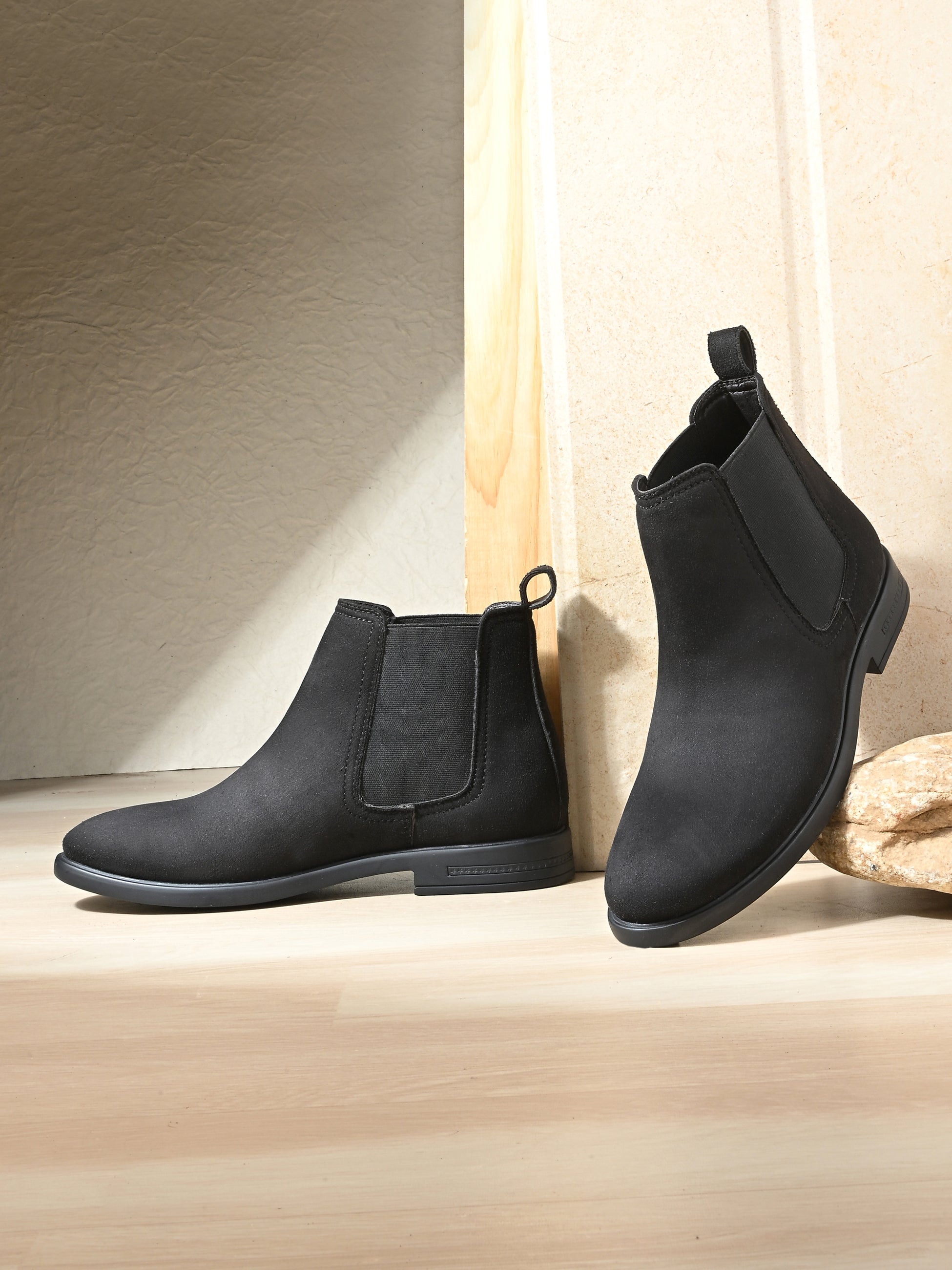 Zuuvo Regal Stride Suede Chelsea Boot | Premium Leather Slip-On Ankle | Formal & Party Wear Boots For Men