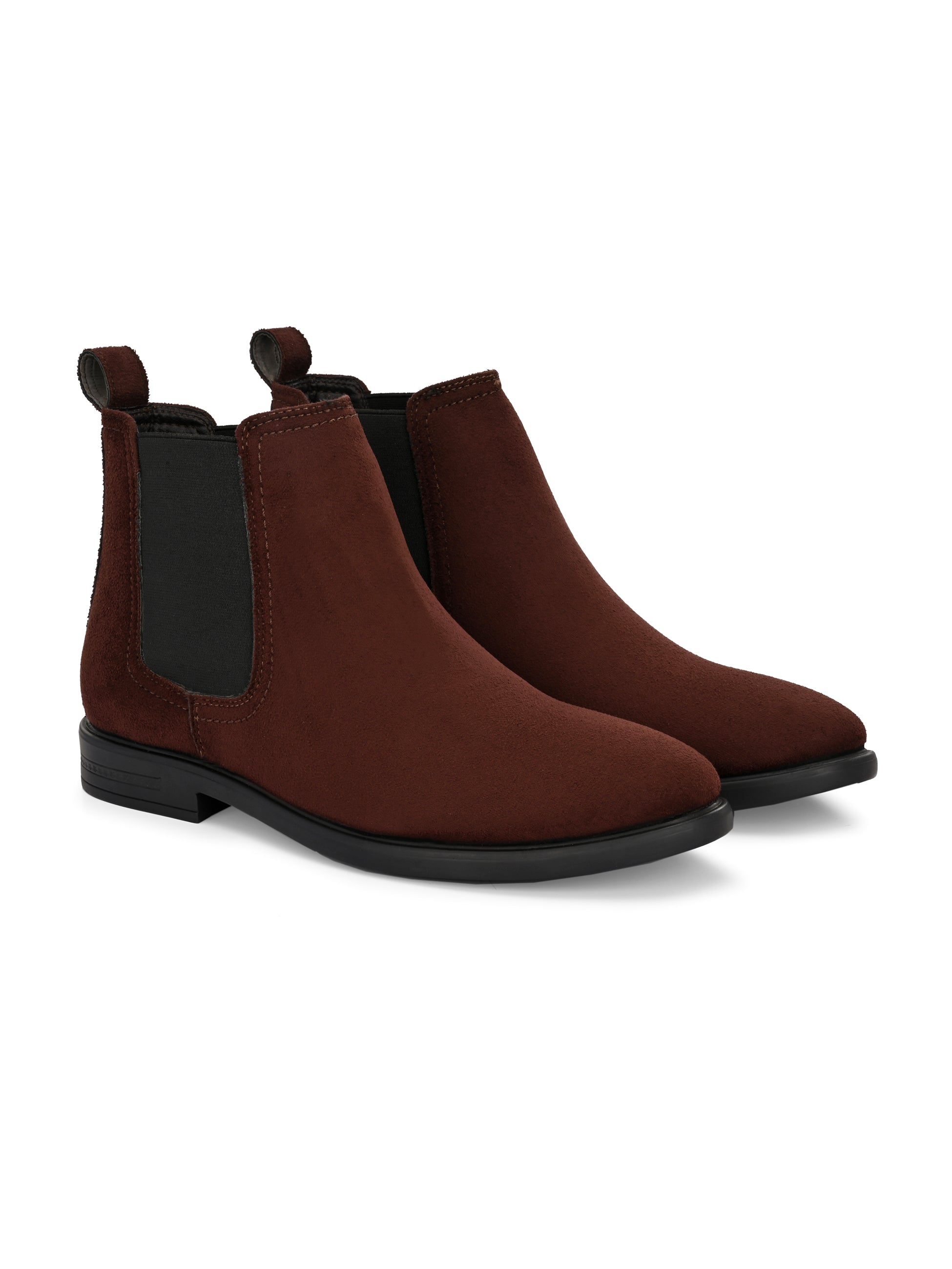 Zuuvo LuxeSuede Chelsea Boots For Men (Brown , 9)