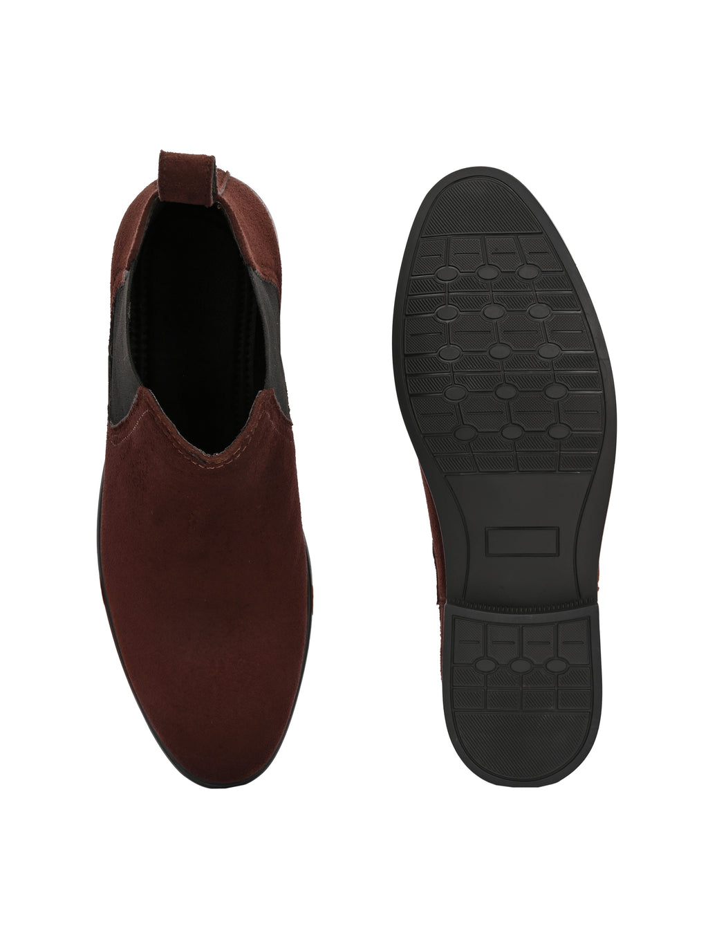 Zuuvo LuxeSuede Chelsea Boots For Men (Brown , 9)