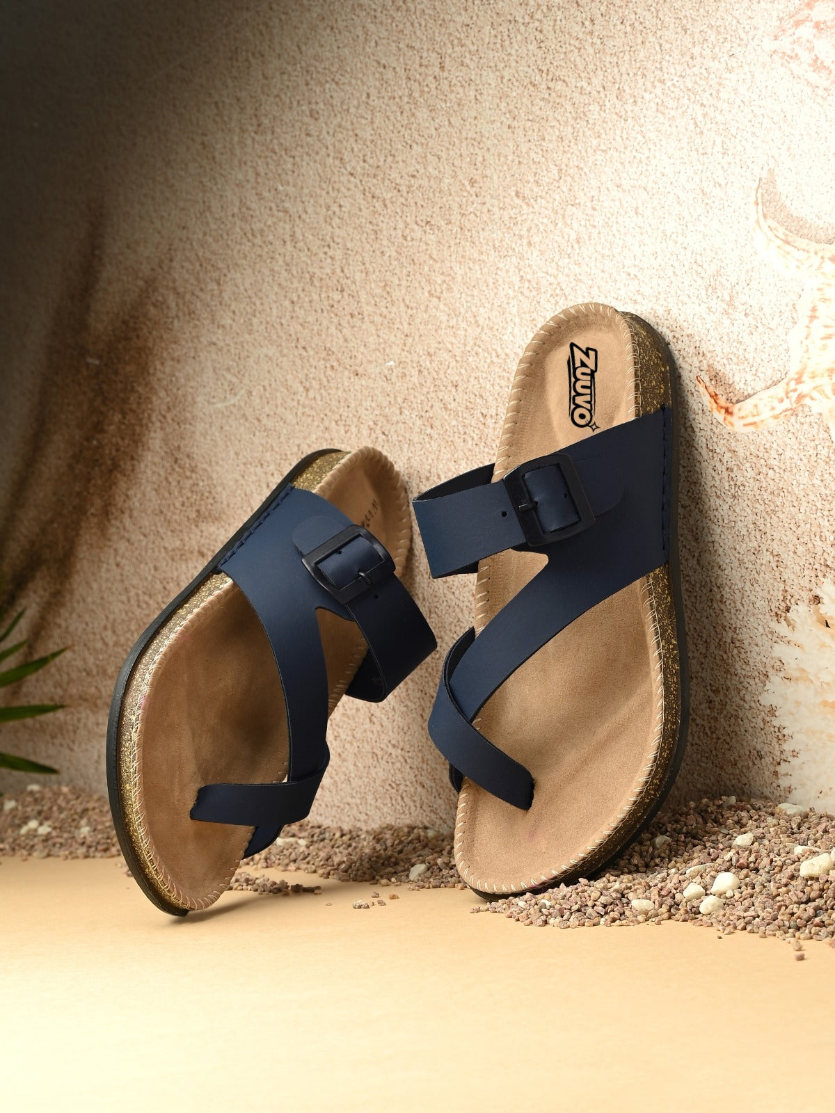 Men ComfiCork Stride Leather Slipper's | Daily Casual Wear | Cork Sandals Men Flats Sandal