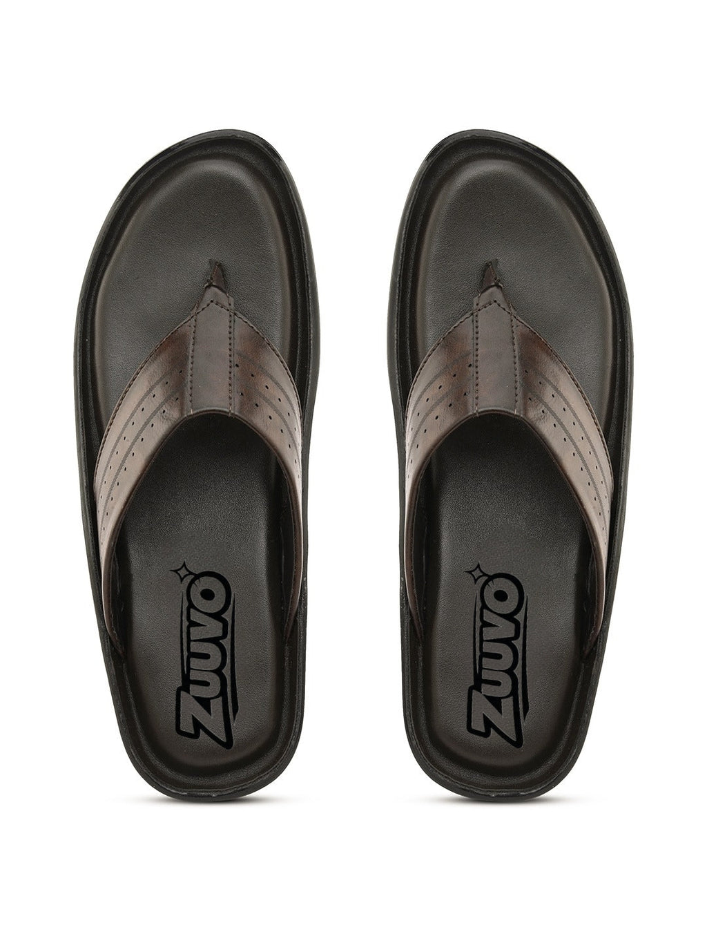 Zuuvo Flex Stride | Trendy Men's Leather Slippers | Sandal | Durable | Causal Wear | 3 Color option Slippers