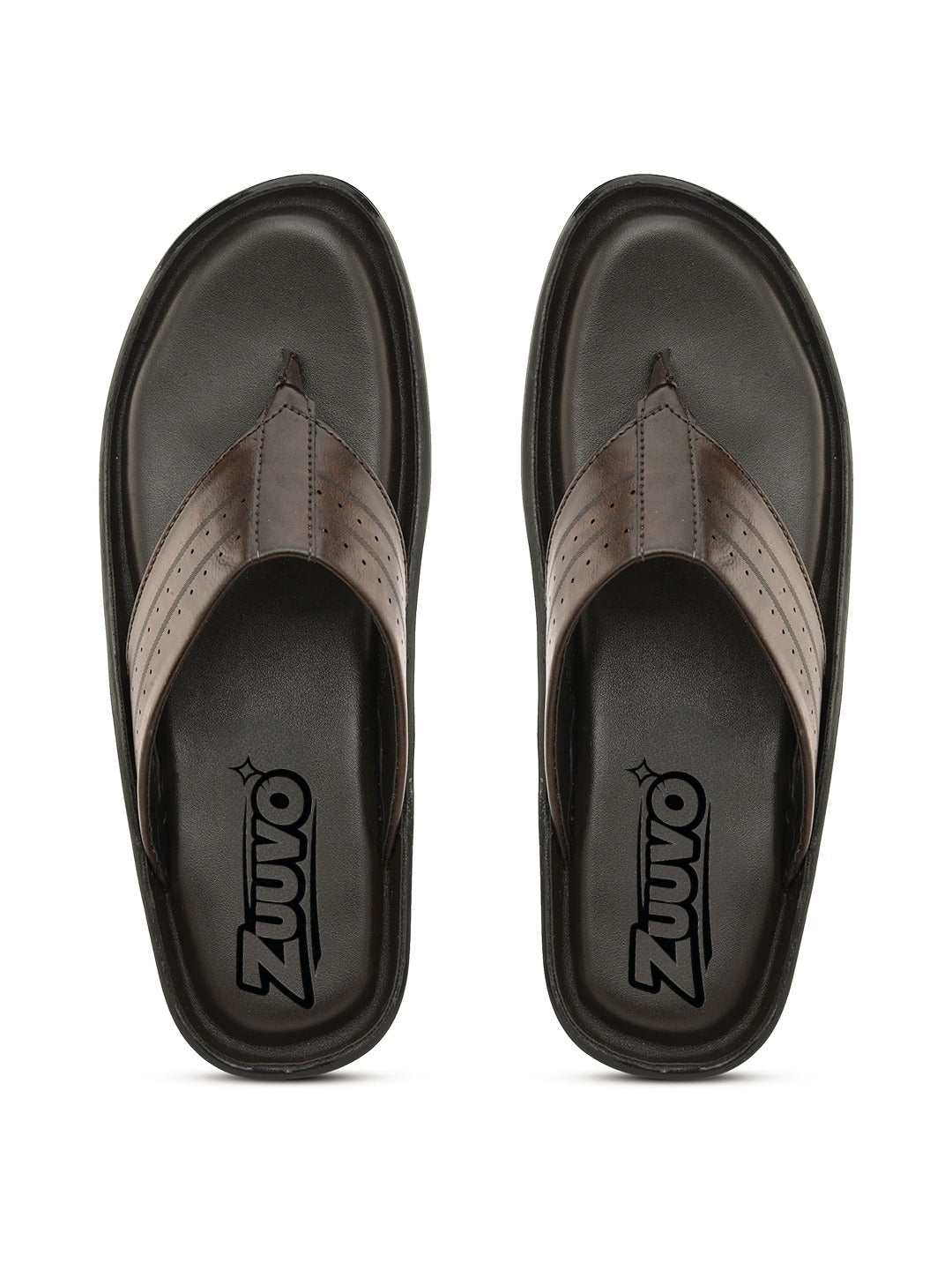 Zuuvo Flex Stride | Trendy Men's Leather Slippers | Sandal | Durable | Causal Wear | 3 Color option Slippers