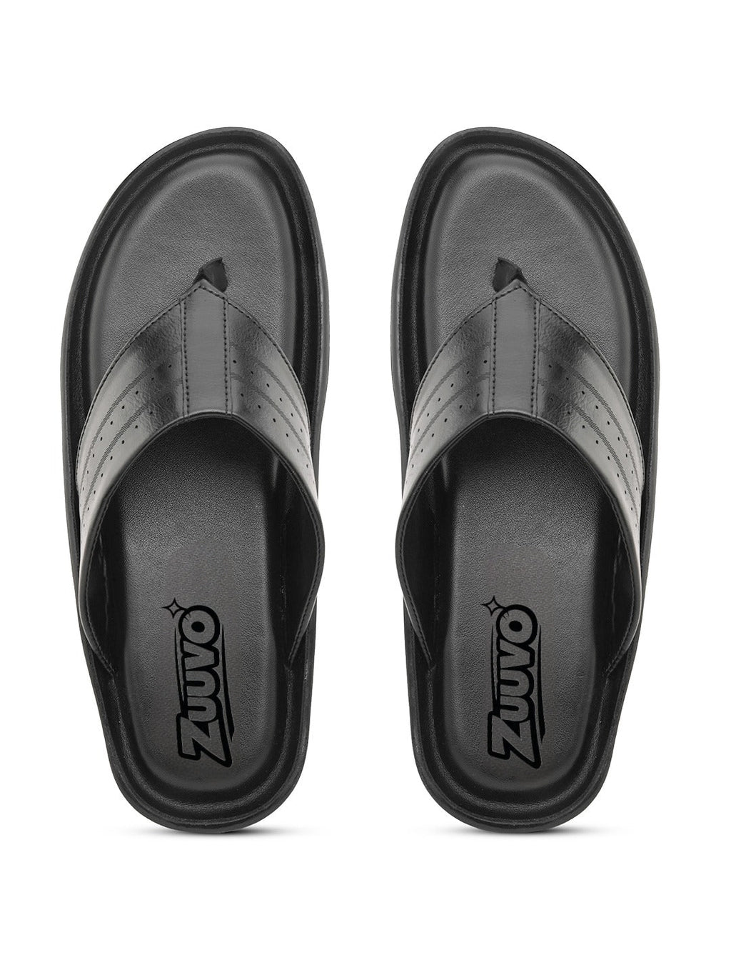 Zuuvo Men Flex Stride | Trendy Leather Slippers | Durable | Causal Wear | Sandal