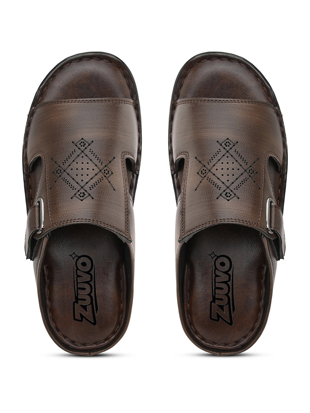 Zuuvo Men Breeze Glide Leather Slipper's | Daily Casual Wear | Sandal