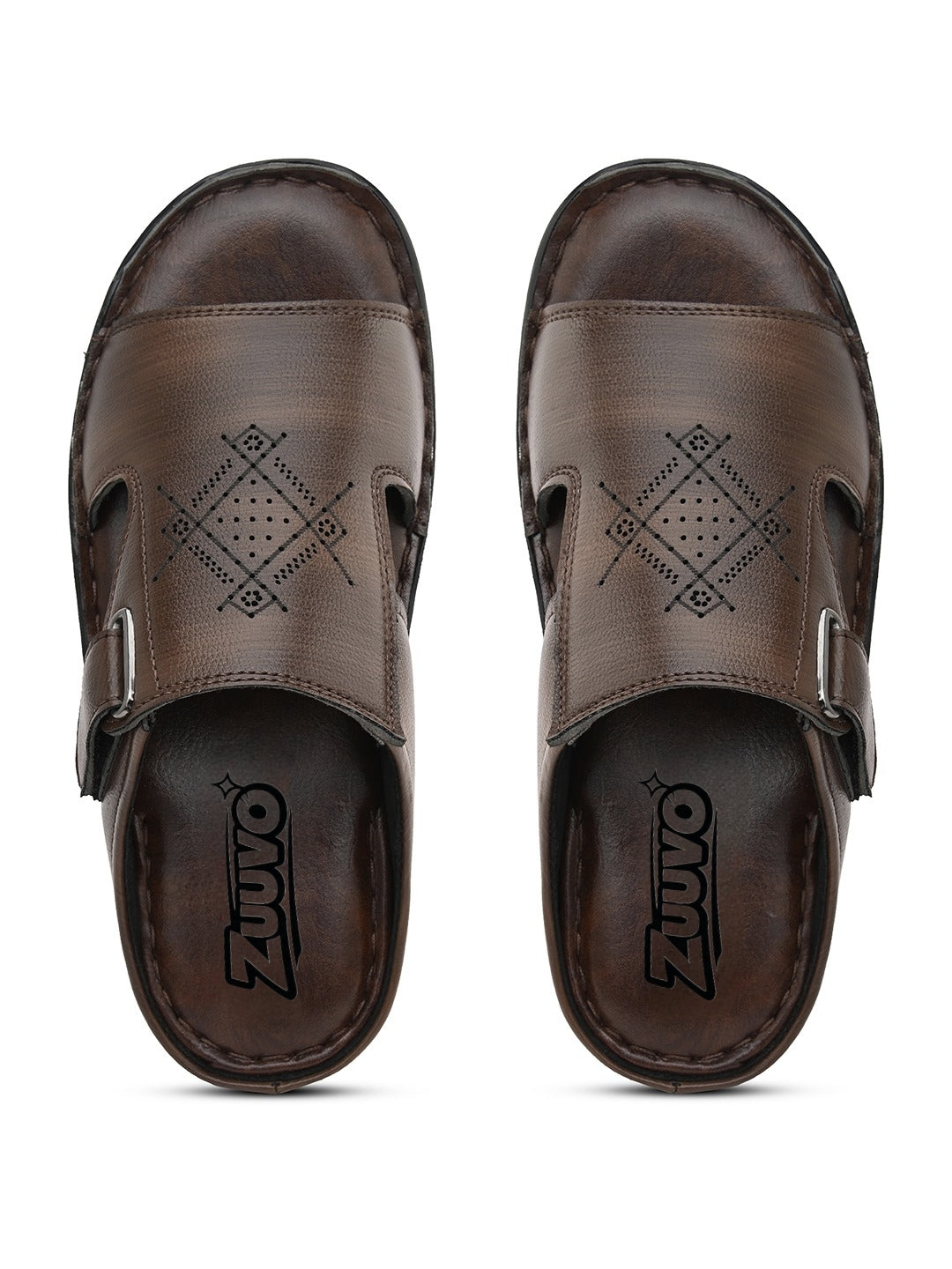 Zuuvo Men Breeze Glide Leather Slipper's | Daily Casual Wear | Sandal