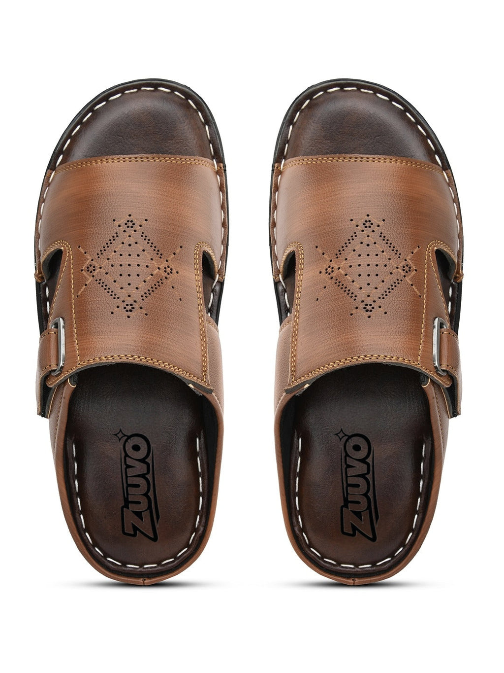 Zuuvo Men Breeze Glide Leather Slipper's | Daily Casual Wear | Sandal