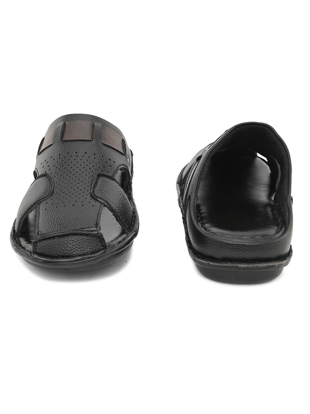 Zuuvo Step Leather Casual Clog Slipper Sandals for Men's | Breathable Mesh Sandal with Soft Sole | Casual Look for Men's | 2 Color option