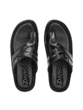 Zuuvo Men ComfortCrest Leather Slipper's | Daily Casual Wear | Airmix Sole Sandal