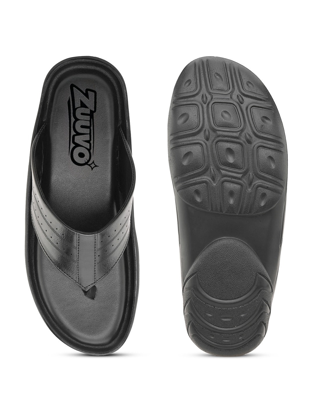 Zuuvo Flex Stride | Trendy Men's Leather Slippers | Sandal | Durable | Causal Wear | 3 Color option Slippers