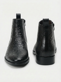 Zuuvo Regal Edge Chelsea Boot | Premium Leather Slip-On Ankle | Formal & Party Wear Boots For Men