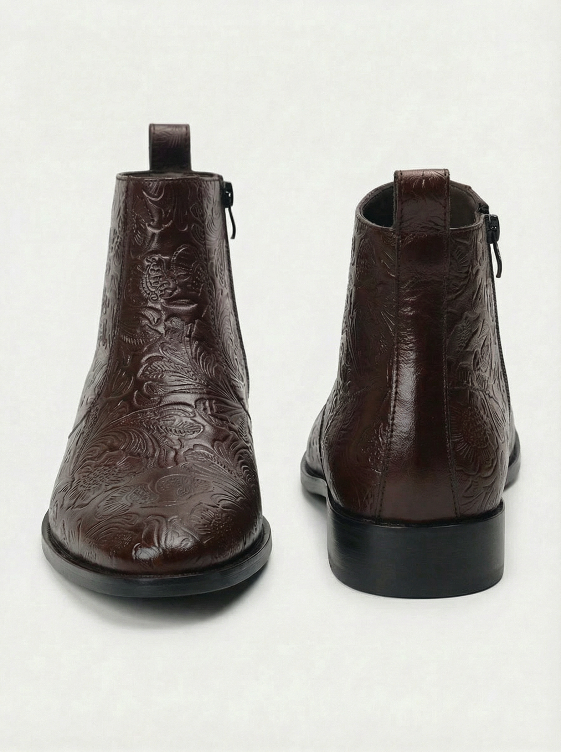 Zuuvo Regal Edge Chelsea Boot | Premium Leather Slip-On Ankle | Formal & Party Wear Boots For Men